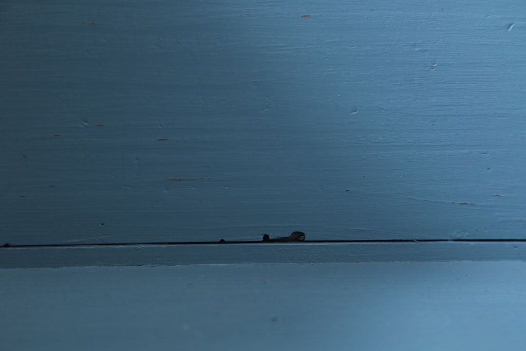 アンティーク家具　アンティークペイント　引き出し付き!小さな古い木の本立て(2)