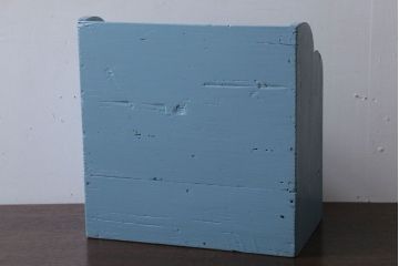 アンティーク家具　アンティークペイント　引き出し付き!小さな古い木の本立て(2)