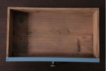 アンティーク家具　アンティークペイント　引き出し付き!小さな古い木の本立て(2)