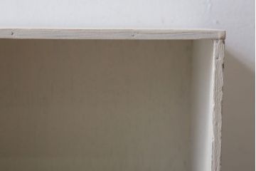 アンティーク雑貨　アンティークペイント　引き出し付き!小さな古い木の小物収納棚