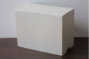 アンティーク雑貨　アンティークペイント　引き出し付き!小さな古い木の小物収納棚