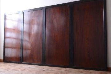 古民具・骨董　欅材!上品なアンティーク板戸4枚
