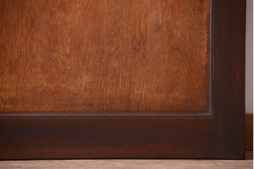 和製アンティーク　寄木細工!菱形ミラー付きの古いドア