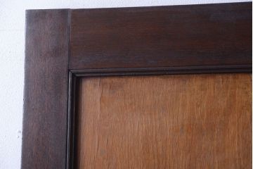 和製アンティーク　寄木細工!菱形ミラー付きの古いドア