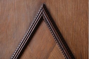 和製アンティーク　寄木細工!菱形ミラー付きの古いドア