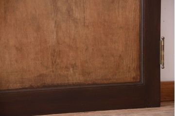 和製アンティーク　寄木細工!菱形ミラー付きの古いドア