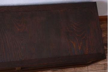 アンティーク家具　和製アンティーク　銀モールガラス!古い桐箪笥ローボード(テレビボード)