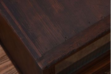 アンティーク家具　和製アンティーク　銀モールガラス!古い桐箪笥ローボード(テレビボード)