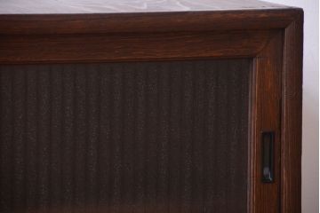 アンティーク家具　和製アンティーク　銀モールガラス!古い桐箪笥ローボード(テレビボード)