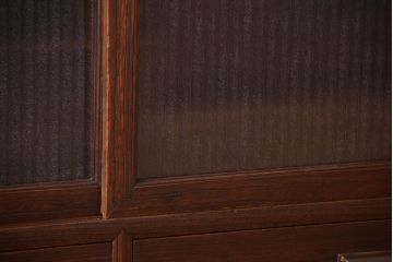 アンティーク家具　和製アンティーク　銀モールガラス!古い桐箪笥ローボード(テレビボード)