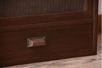アンティーク家具　和製アンティーク　銀モールガラス!古い桐箪笥ローボード(テレビボード)