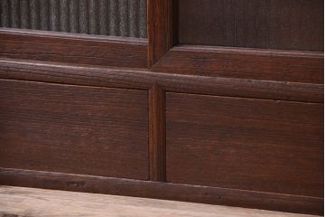 アンティーク家具　和製アンティーク　銀モールガラス!古い桐箪笥ローボード(テレビボード)