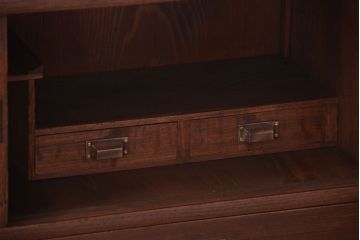 アンティーク家具　和製アンティーク　銀モールガラス!古い桐箪笥ローボード(テレビボード)