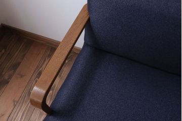 アンティーク家具　和製アンティーク　ナラ材製の上品な3人掛けソファ