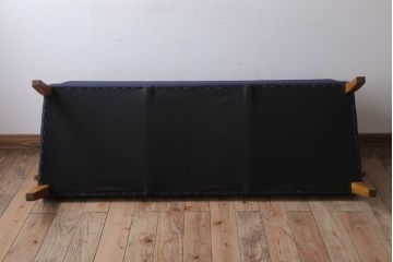 アンティーク家具　和製アンティーク　ナラ材製の上品な3人掛けソファ