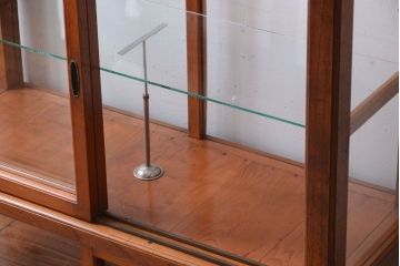アンティーク家具　和製アンティーク　大正〜昭和初期 欅材製!最高級ガラスケース