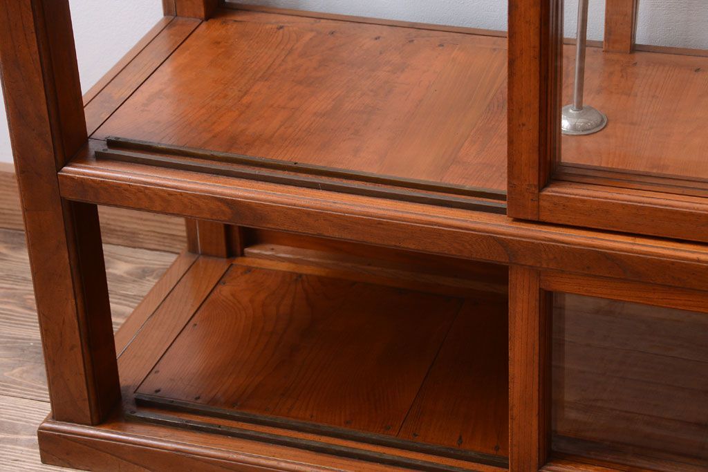 アンティーク家具　和製アンティーク　大正〜昭和初期 欅材製!最高級ガラスケース