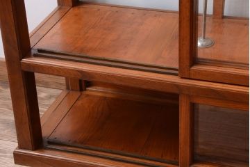 アンティーク家具　和製アンティーク　大正〜昭和初期 欅材製!最高級ガラスケース