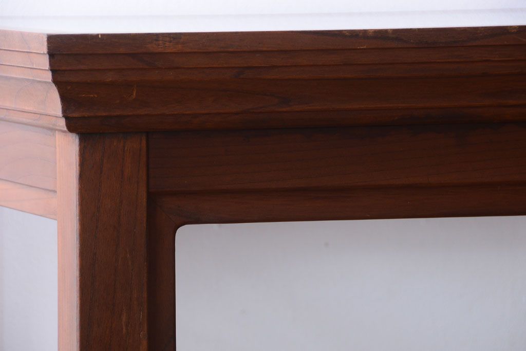 アンティーク家具　和製アンティーク　極めて珍しい逸品　上品な総欅の最高級特大ガラスケース