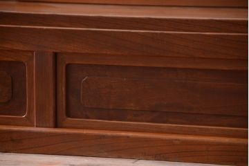 アンティーク家具　和製アンティーク　極めて珍しい逸品　上品な総欅の最高級特大ガラスケース