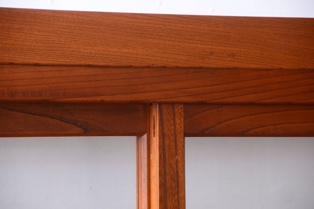 アンティーク家具　和製アンティーク　極めて珍しい逸品　上品な総欅の最高級特大ガラスケース