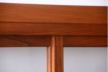 アンティーク家具　和製アンティーク　極めて珍しい逸品　上品な総欅の最高級特大ガラスケース