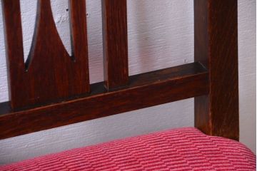 アンティーク家具　大正ロマン　古いナラ材のアンティークチェア(椅子)(1)