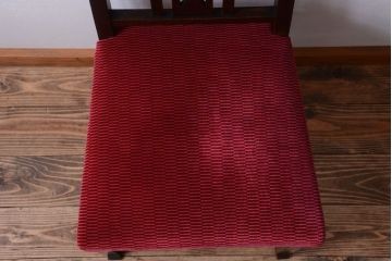 アンティーク家具　大正ロマン　古いナラ材のアンティークチェア(椅子)(1)