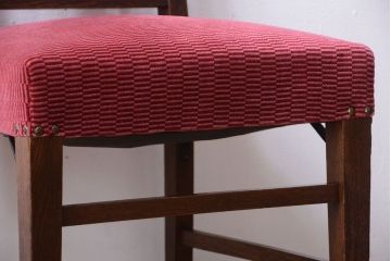 アンティーク家具　大正ロマン　古いナラ材のアンティークチェア(椅子)(1)