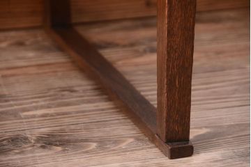 アンティーク家具　大正ロマン　古いナラ材のアンティークチェア(椅子)(1)