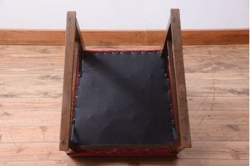 アンティーク家具　大正ロマン　古いナラ材のアンティークチェア(椅子)(1)