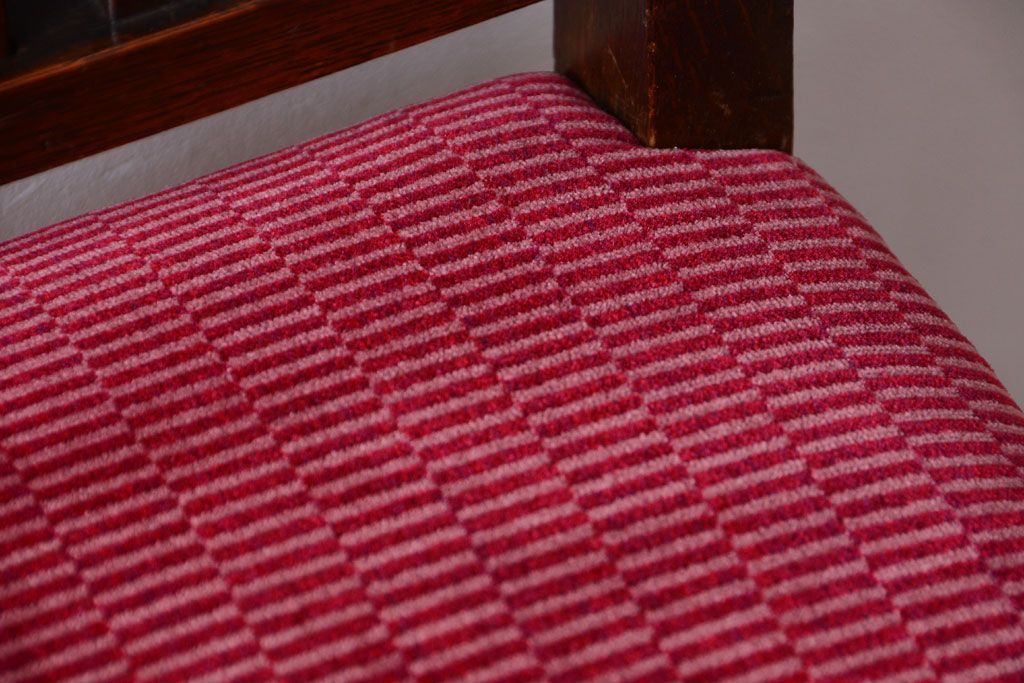 アンティーク家具　大正ロマン　古いナラ材のアンティークチェア(椅子)(2)