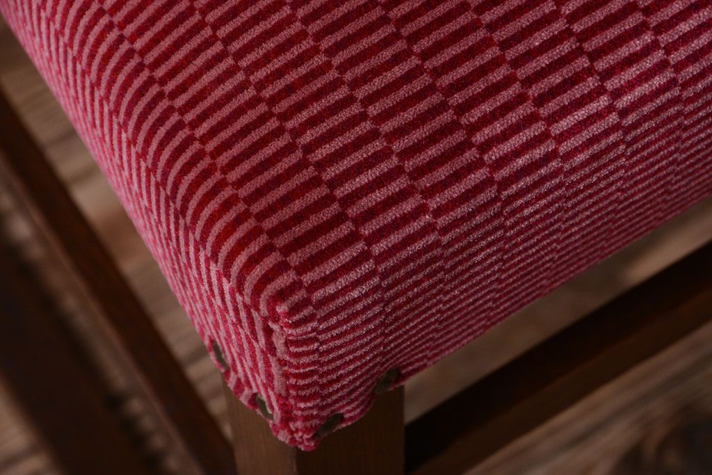 アンティーク家具　大正ロマン　古いナラ材のアンティークチェア(椅子)(2)