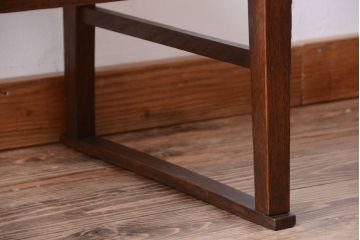 アンティーク家具　大正ロマン　古いナラ材のアンティークチェア(椅子)(2)