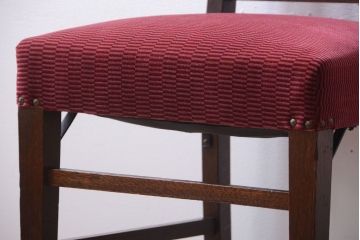 アンティーク家具　大正ロマン　古いナラ材のアンティークチェア(椅子)(3)