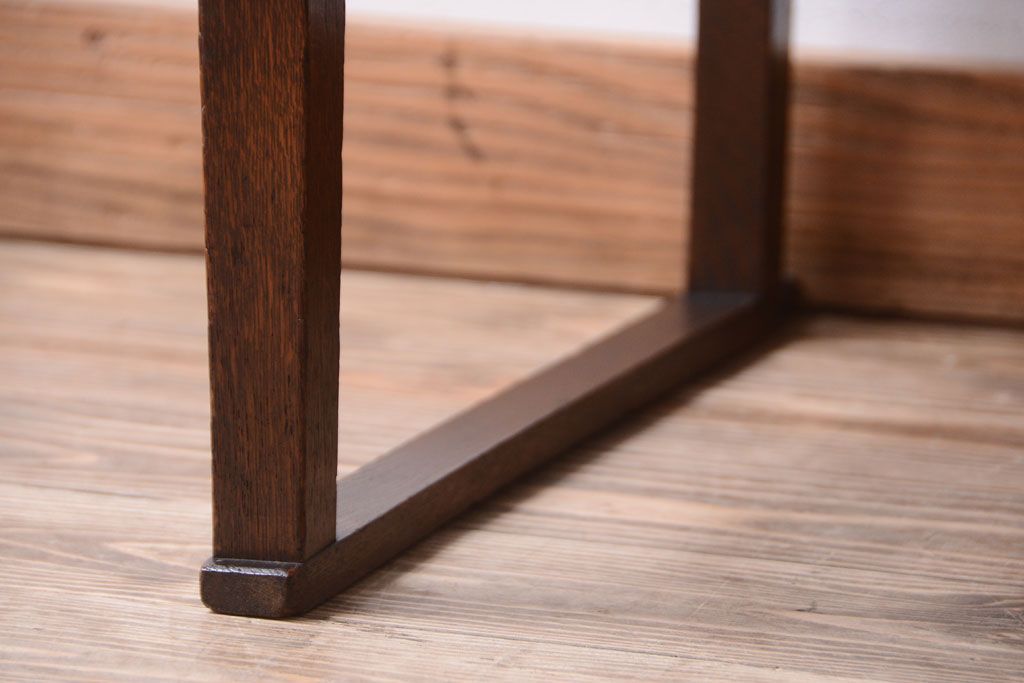 アンティーク家具　大正ロマン　古いナラ材のアンティークチェア(椅子)(3)