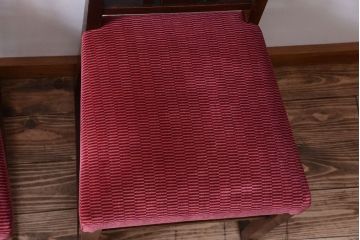 アンティーク家具　大正ロマン　古いナラ材のアンティークチェア2脚セット(椅子)