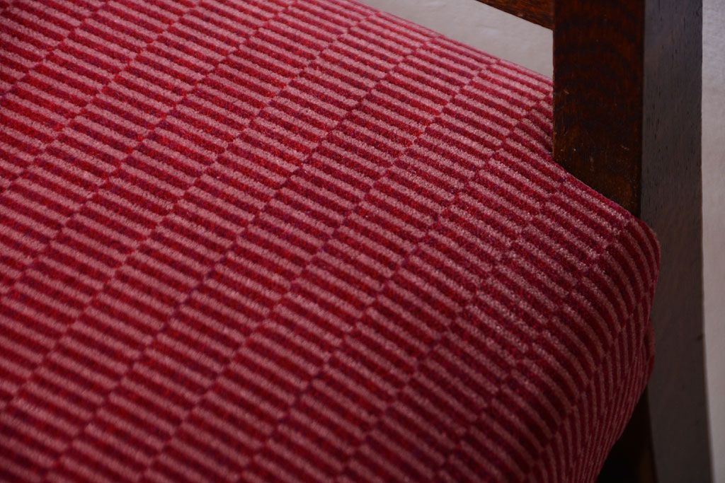 アンティーク家具　大正ロマン　古いナラ材のアンティークチェア2脚セット(椅子)