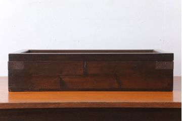 アンティーク雑貨　アンティーク　古い木製のコレクションボックス(ガラスケース)(1)