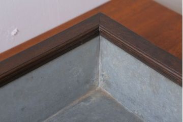 アンティーク雑貨　アンティーク　古い木製のコレクションボックス(ガラスケース)(1)