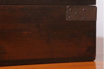 アンティーク雑貨　アンティーク　古い木製のコレクションボックス(ガラスケース)(1)