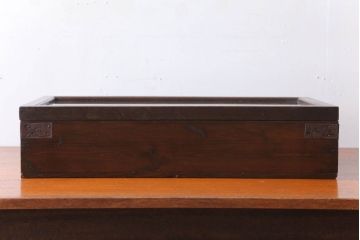 アンティーク家具　アンティーク　古い木製のコレクションボックス(2)
