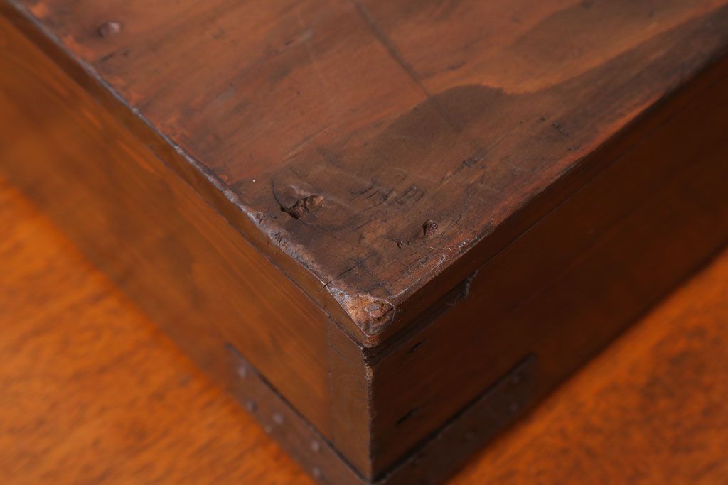 アンティーク家具　アンティーク　古い木製のコレクションボックス(2)