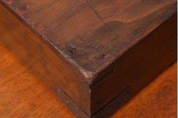 アンティーク家具　アンティーク　古い木製のコレクションボックス(2)