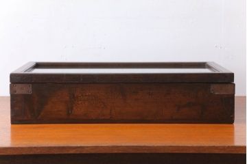 アンティーク家具　アンティーク　古い木製のコレクションボックス(3)