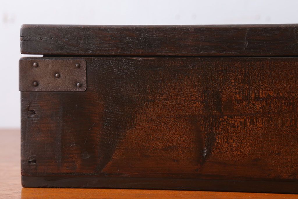 アンティーク家具　アンティーク　古い木製のコレクションボックス(3)