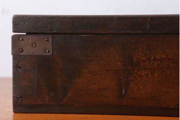 アンティーク家具　アンティーク　古い木製のコレクションボックス(3)