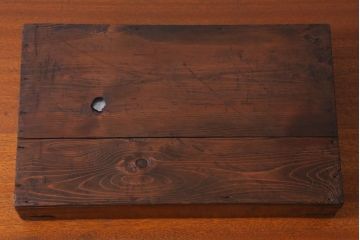 アンティーク家具　アンティーク　古い木製のコレクションボックス(3)