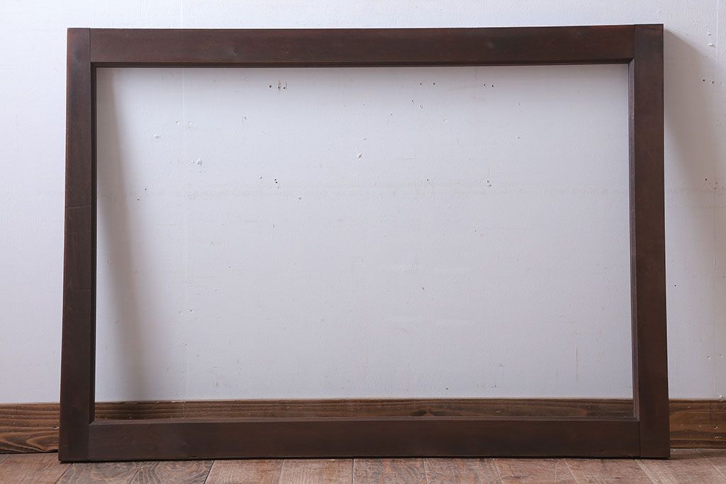 和製アンティーク　古い木のフィックス窓(ガラス戸・明り取り)(1)