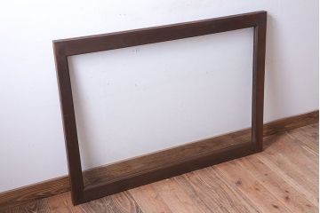 和製アンティーク　古い木のフィックス窓(ガラス戸・明り取り)(1)